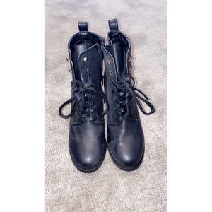 Aeropostale Bethany Mota Black Tied Combat Boots